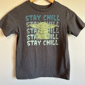 Star Wars Gray and Green Baby Yoda Tee